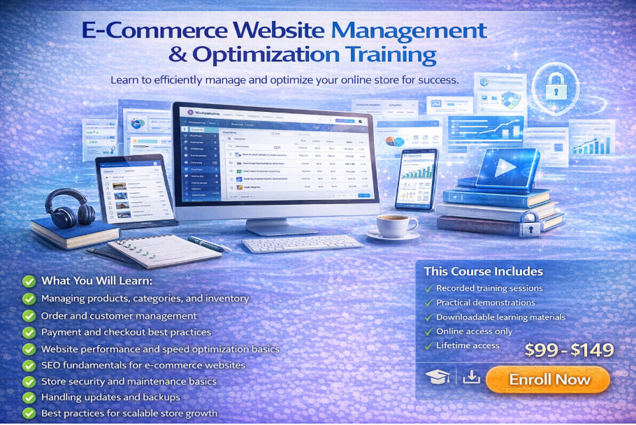 E-Commerce Website Management & Optimization Training