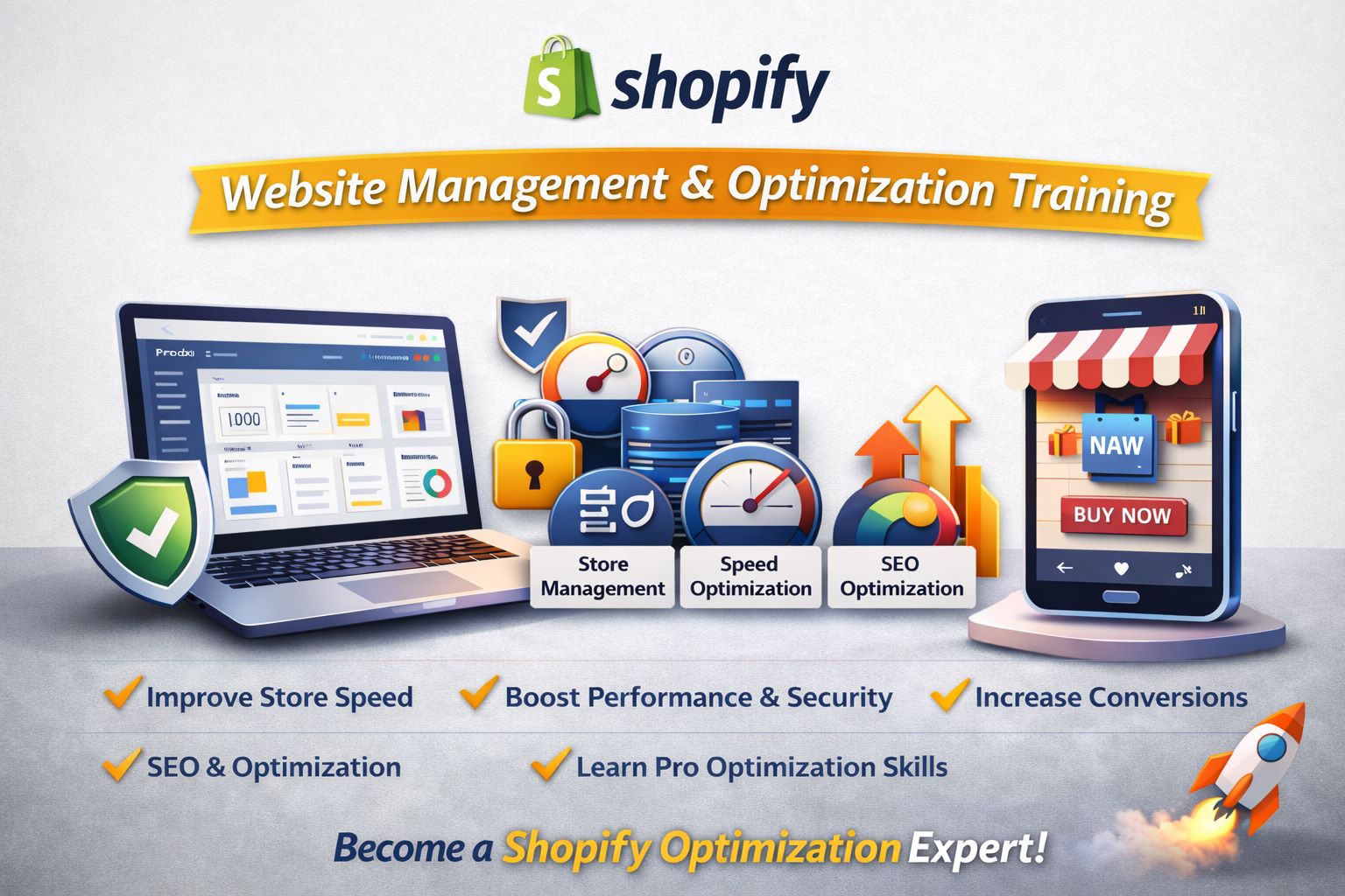 Shopify Website Management & Optimization Training